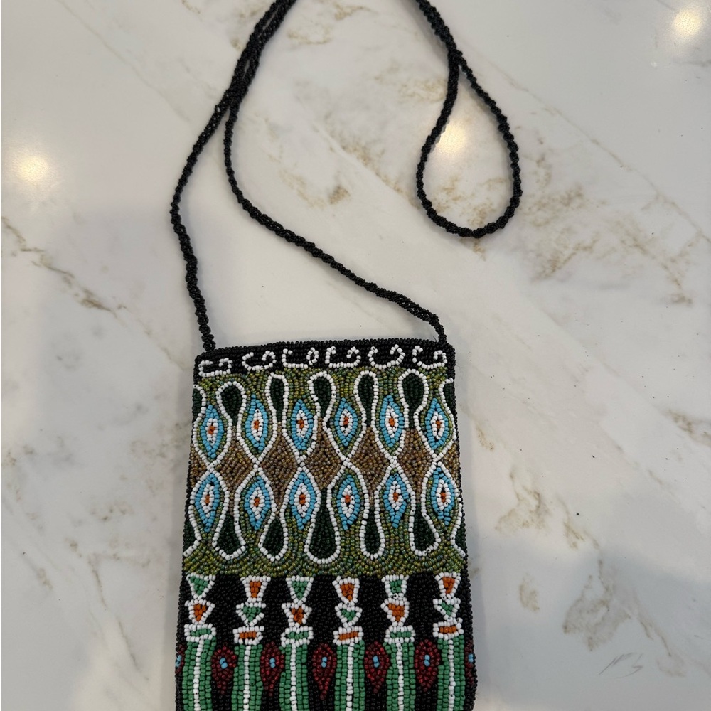 CHRISTIANA Handcrafted Beaded Crossbody Bag - Multicolor VINTAGE
